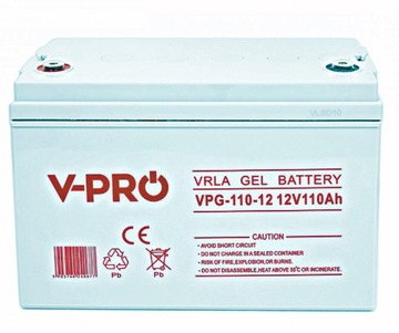 AKUMULATOR 110 Ah 12V ŻELOWY GEL VPRO PREMIUM VRLA BEZOBSŁUGOWY 900 CYKLI
