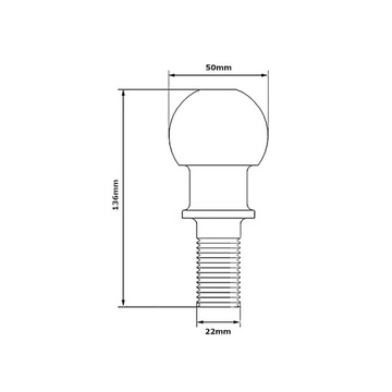 Шарик фаркопа, фаркоп для квадроцикла K50 3.5T