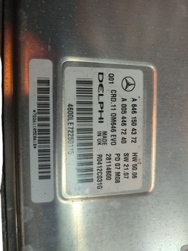 JEDNOTKA ŘÍZENÍ MOTORU MERCEDES C W204 S204 2.2 CDI 170KM A6461504372