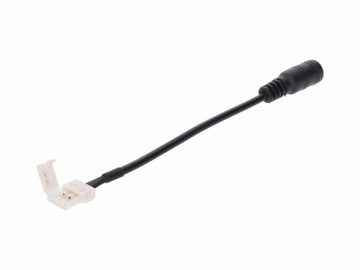 Złączka do taśmy led mono 10mm z gniazdem DC 5.5/2.1