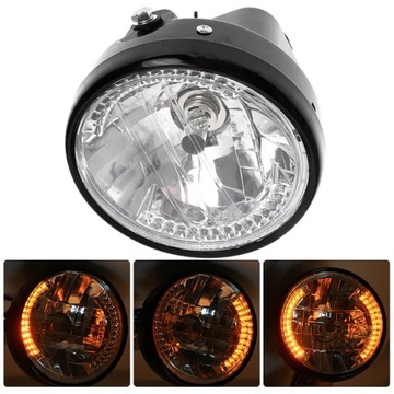 ФАРА 7″ H4 СВЕТОДИОДНЫЕ ПОВОРОТНИКИ МОТОЦИКЛА