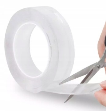 ДВУСТОРОННЯЯ, МНОГОРАЗОВАЯ НАНО-ЛЕНТА ПРОЧНАЯ ПРОЗРАЧНАЯ ВОДОНЕПРОНИЦАЕМАЯ ЛЕНТА