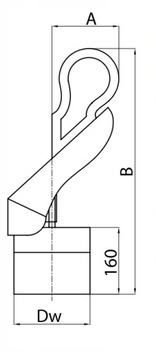 ПОВОРОТНАЯ КРЫШКА ДЫМОХОДА ПОЖАРНОГО ТИПА, FI100 мм, КИСЛОТОСТОЙКАЯ