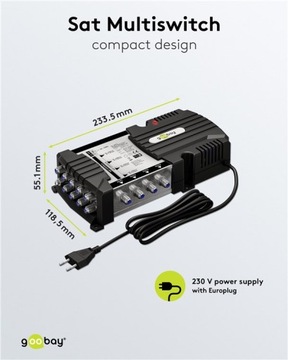 Спутниковый мультисвитч 9 входов 4 выхода