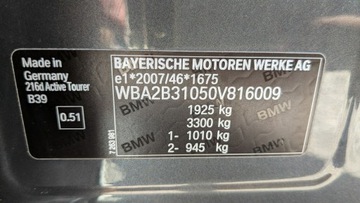BMW Seria 2 F22-F23-F45-F46 Gran Tourer Facelifting 216d 116KM 2018 BMW 216 1.5D Skóry OPŁACONY Bezwypadkowy, zdjęcie 22