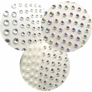 35 Colors Eyes Face Rhinestone Sticker Glitte