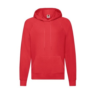 BLUZA Z KAPTUREM - FRUIT OF THE LOOM light red M