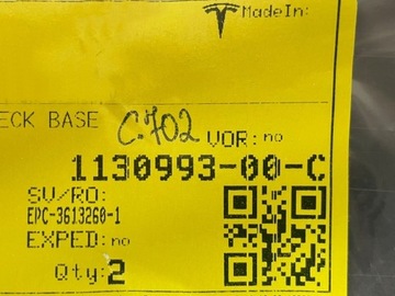 Крепление держателя солнцезащитного козырька 113099300C TESLA MODEL 3 2017-20