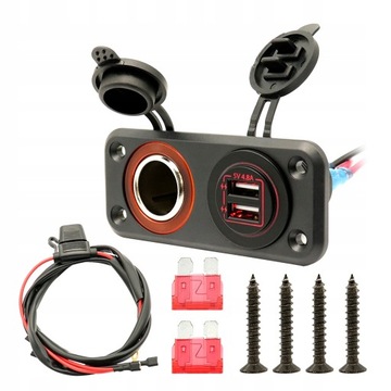 12V Marine USB Outlet Panel gniazda, gniazdo,