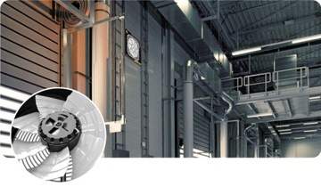 Промышленный вытяжной вентилятор 300 мм Энергосберегающий Производительность 2100м3/ч