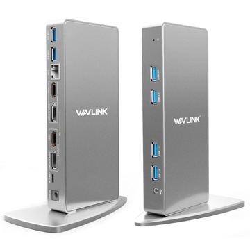 WAVLINK WL-UG69DK7 Type-C Universal Docking Station Desktop Laptops Aluminu