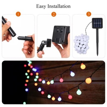 РОЖДЕСТВЕНСКИЙ СВЕТИЛЬНИК RGB СОЛНЕЧНАЯ ГИРЛАНД 6,5 М 50 LED