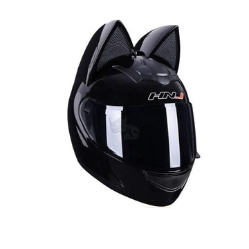 KASK MOTOCYKLOWY kobiecy z USZAMI uszy L,L