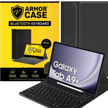 Klávesnice s Pouzdro Pro Samsung Galaxy Tab A9+ Plus 11 SM-X210 SM-X215 Černá