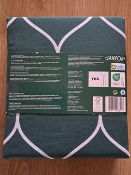 Комплект хлопкового постельного белья Smukee duvet 160см x 200 3 части зеленый