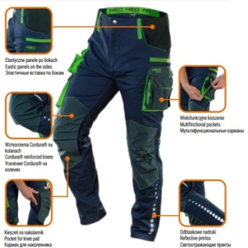 Длинные рабочие брюки Neo Tools 81-226, XXL