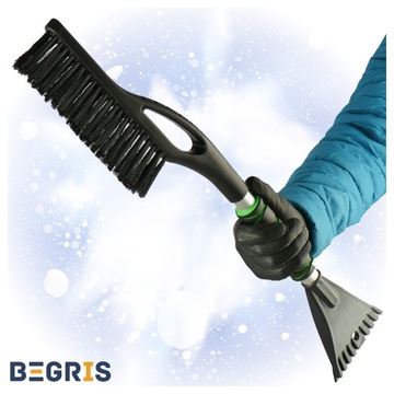 СКРЕБОК ДЛЯ ОКОН С ЩЕТКОЙ 2 В 1 ШИРОКИЙ ДЛИННЫЙ ДЛЯ УДАЛЕНИЯ СНЕГА СКРЕБОК