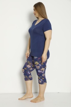 Piżama Damska Vienetta wiskoza +Size 4XL krótki