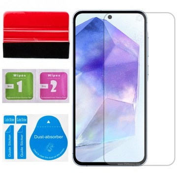 FOLIA HYDROŻELOWA DO SAMSUNG GALAXY A55 ZESTAW Z RAKLĄ ŚCIERECZKI