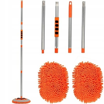 ЩЕТКА ДЛЯ МОЙКИ АВТОМОБИЛЯ НА РУЧКЕ ТЕЛЕСКОПИЧЕСКАЯ ШВАБРА 2 В 1 ИЗ МИКРОФИБРЫ