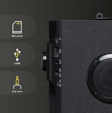 OVERMAX BLUETOOTH БУМБОКС РАДИО FM SD USB ДИНАМИК