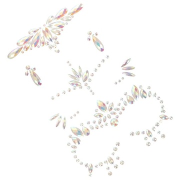 Флуоресцентные татуировки на лице с драгоценными камнями и стразами