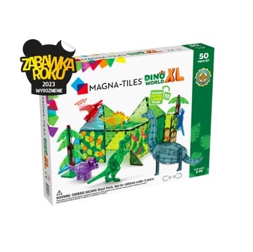 XL Dino World - Klocki Magnetyczne 50 elementów - Magna-Tiles