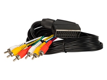 KABEL SCART (Euro) - 6x RCA (cinch) 1,5 m HQ 21PIN