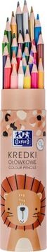 KREDKI OŁÓWKOWE W TUBIE OXFORD KIDS 24+2 KOLORY MIX KOLOR