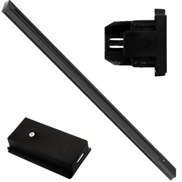 Шинная шина RAIL Черный 1М + 2 светодиодных лампы GU10