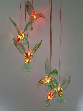 ДЕКОРАТИВНЫЕ ПОДВЕСНЫЕ СВЕТИЛЬНИКИ, РАЗНОЦВЕТНЫЕ КОЛИБРИ, СОЛНЕЧНЫЕ ПТИЦЫ, СОЛНЕЧНАЯ ЛАМПА