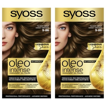 Syoss Oleo Farba do włosów słodki brąz 5-86 x 2