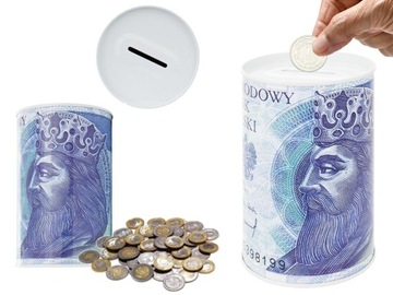 Металлическая копилка для денег, банка для банкнот