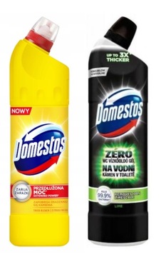 DOMESTOS ŻEL DO WC 1,00L CITRUS + ZERO LIME 750ml