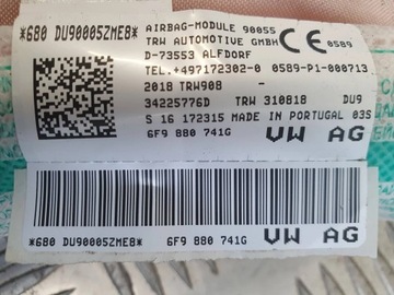 SEAT ARONA 2018-2023 ZÁVĚS AIRBAG LEVÝ