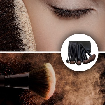 Большой набор кистей для макияжа, 24 шт, профессиональный чехол + футляр.