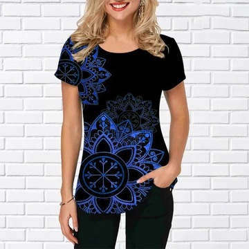 Floral Print Women's T Shirt 2023 New Girls Clothe