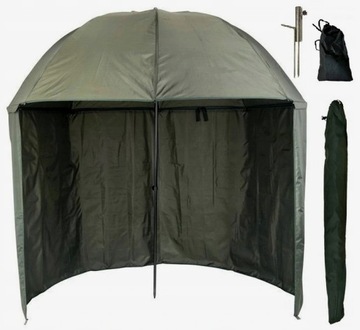DUŻY PARASOL Z BOKAMI WODOODPORNY 220cm+ BAZA+ETUI