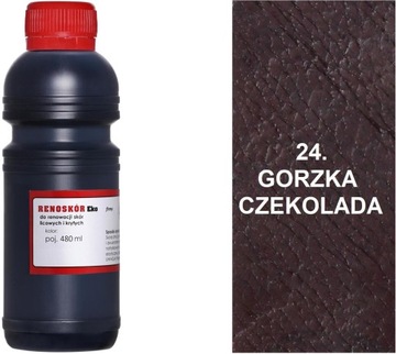 CZEKOLADOWY 24 FARBA RENOSKÓR 480 ml WILBRA LAKIER BARWNIK DO SKÓRY G12-85