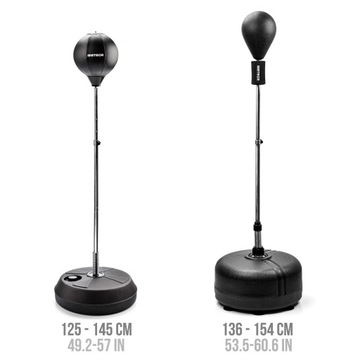 Комплект Боксерский мешок регулируемый стоя + перчатки Метеор 125-145 см