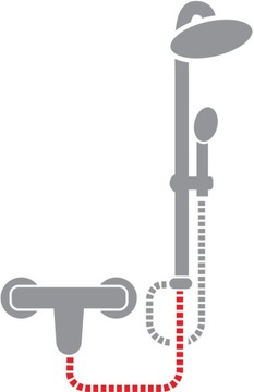 ДУШЕВОЙ ШЛАНГ 70 СМ С ФЕРРОМЕТАЛЛИЧЕСКОЙ ОПЛЕТКОЙ