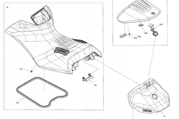 Nakładka plastikowa fotela Sea-Doo RXP 300 BRP 269003475