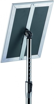 НАПОЛЬНЫЙ РЕКЛАМНЫЙ СТОЙК С ЗАЩЕЛКОЙ А4 ТЕЛЕСКОПИЧЕСКИЙ Прочный 112,5 см