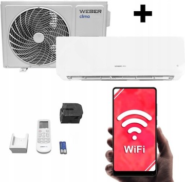 Klimatyzator ścienny WEBER CLIMA Q 2,6 kW + WiFi + 4D