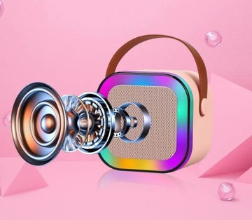 ПОРТАТИВНЫЙ ДИНАМИК BLUETOOTH КАРАОКЕ RGB МИКРОФОН USB SD МИНИ-ГНЕЗДЬ