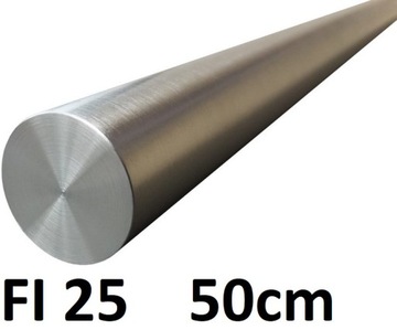 Pręt nierdzewny fi 25mm gat.1.4104 | 50cm