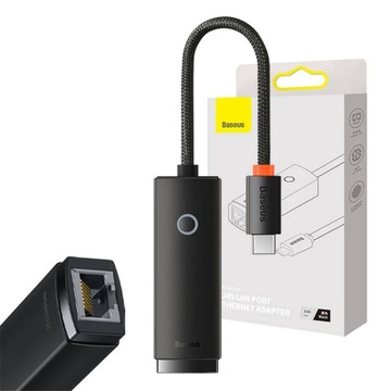 BASEUS UNIWERSALNY ADAPTER SIECIOWY PRZEJŚCIÓWKA USB-C - RJ45 100MBPS KABEL