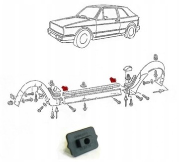 Spinka spinki listwy progowej Golf MK1 CABRIO 1 I