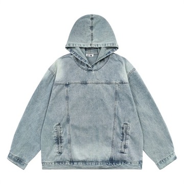 Jeansowa bluza z kapturem