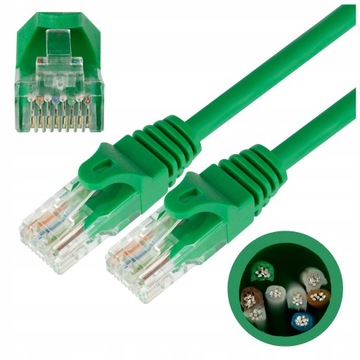 NEKU Kabel Patchcord UTP 5E sieciowy zielony 0,5m